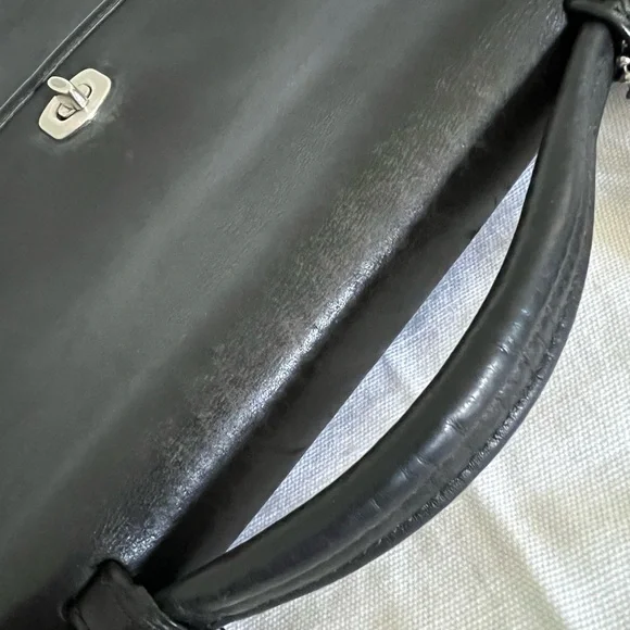 Coach vintage Black Leather briefcase
